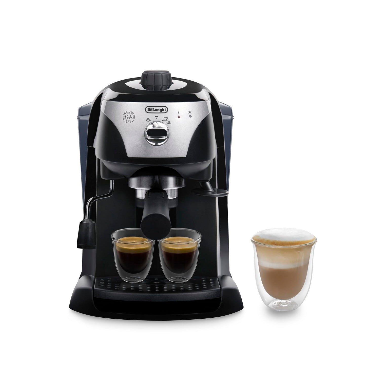 Premium Kaffimaschine, mit Tropfschutz-System, Schwarz